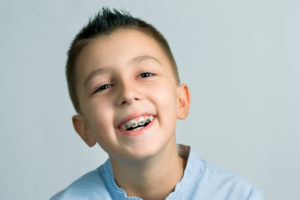 Young boy with Phase 1 orthodontics in Flower Mound